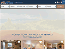 Tablet Screenshot of coppervacations.com